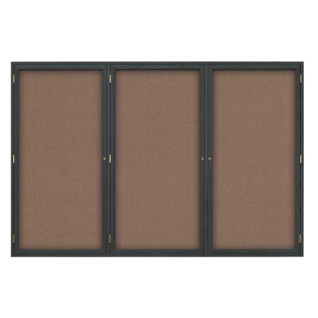 United Visual Products Open Faced Traditional Rounded Corkboard UV639ARC-WHITE-RUBBER